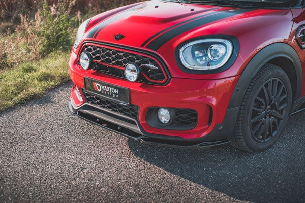 Maxton Front Splitter V.2 Mini Countryman Mk2 F60 Jcw - Gloss Black