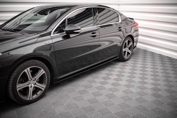 Maxton Side Skirts Diffusers Peugeot 508 Gt Mk1 Facelift - Gloss Black