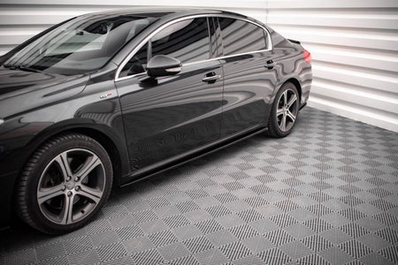 Maxton Side Skirts Diffusers Peugeot 508 Gt Mk1 Facelift - Gloss Black