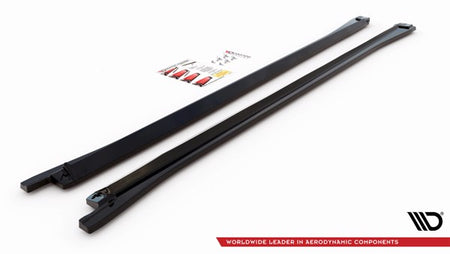 Maxton Side Skirts Diffusers Volkswagen Touareg R-Line Mk3 - Gloss Black