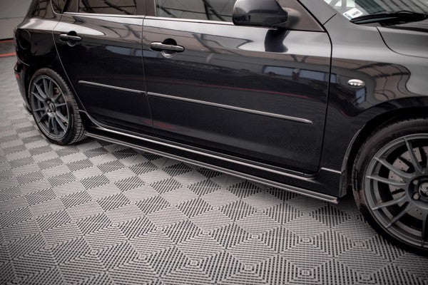 Maxton Street Pro Side Skirts Diffusers Mazda 3 Mps Mk1 - Black