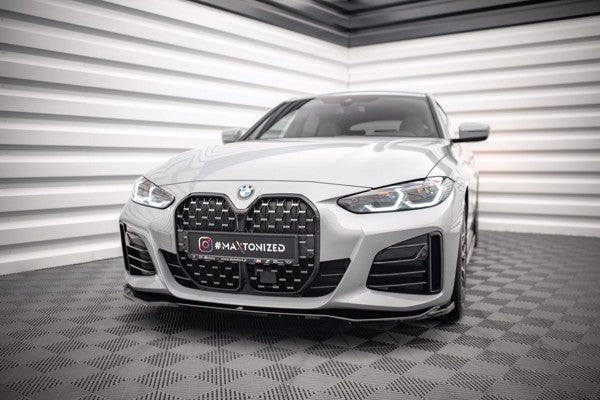 Maxton Front Splitter V.1 BMW 4 Gran Coupe M-Pack G26 - Gloss Black