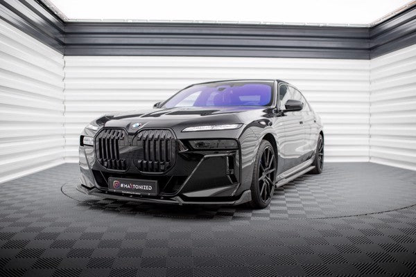 Maxton Front Splitter V.2 BMW 7 M-Pack / M760E G70 - Gloss Black