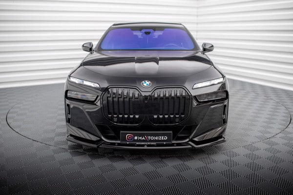 Maxton Front Splitter V.2 BMW 7 M-Pack / M760E G70 - Gloss Black