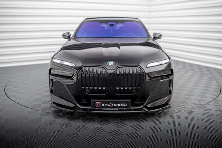 Maxton Front Splitter V.2 BMW 7 M-Pack / M760E G70 - Gloss Black