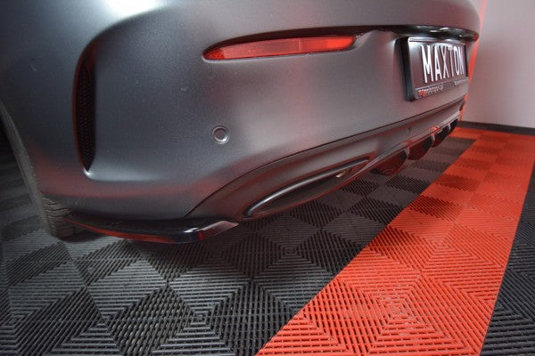 Maxton Rear Side Splitters Mercedes- Benz C-Class W205 Coupe Amg-Line - Gloss Black
