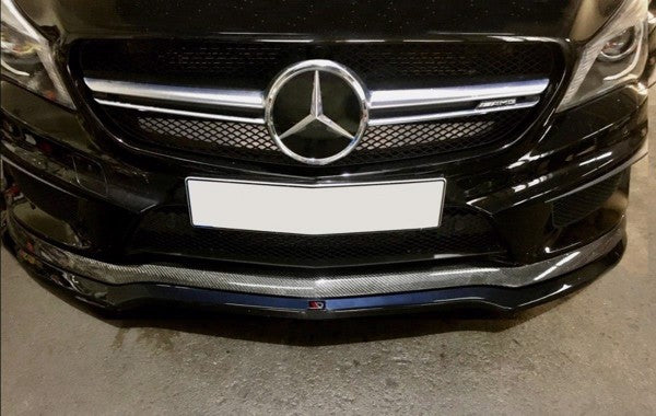 Maxton Front Splitter V.1 Mercedes Cla 45 Amg C117 (Preface) - Gloss Black
