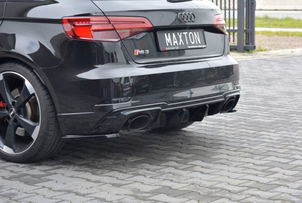 Maxton Rear Side Splitters Audi RS3 8V Fl Sportback - Gloss Black