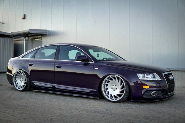 Maxton Side Skirts Diffusers Audi A6 C6 S-Line (Preface/Facelift) - Gloss Black