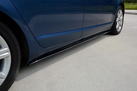 Maxton Side Skirts Diffusers Audi A6 C6 S-Line (Preface/Facelift) - Gloss Black
