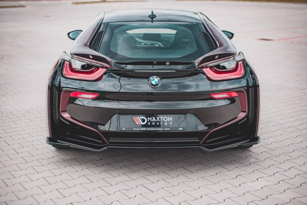 Maxton Central Rear Splitter BMW I8 - Gloss Black