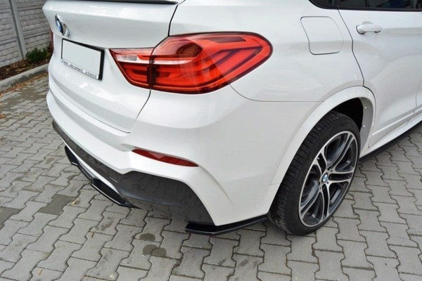 Maxton Rear Side Splitters For BMW X4 M-Pack - Gloss Black