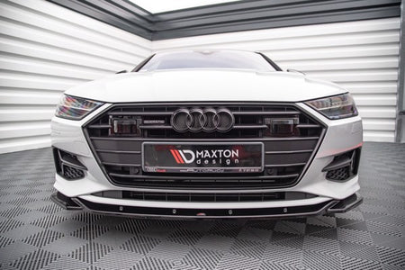 Maxton Front Splitter V.1 Audi A7 C8 - Gloss Black