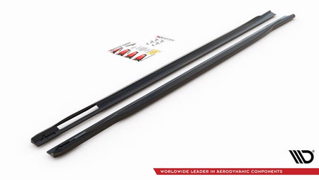 Maxton Side Skirts Diffusers V.3 BMW 4 M-Pack G22 - Gloss Black