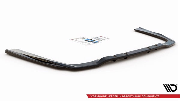 Maxton Central Rear Splitter (With Vertical Bars) Mercedes-Amg Cls 53 C257 - Gloss Black
