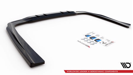 Maxton Central Rear Splitter (With Vertical Bars) Mercedes-Amg Cls 53 C257 - Gloss Black