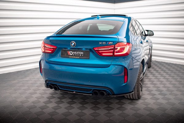 Maxton Central Rear Splitter For BMW X6 M F86 - Gloss Black