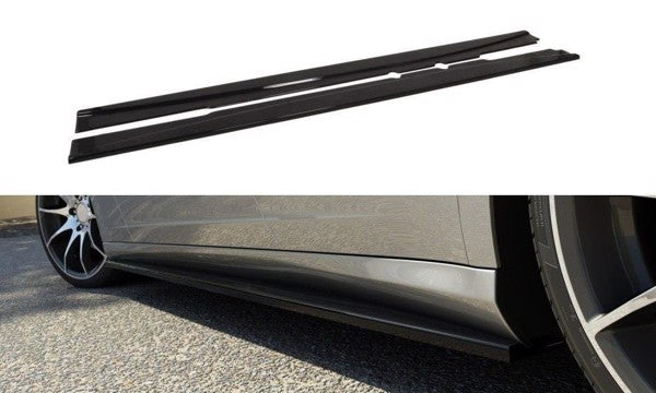Maxton Side Skirts Diffusers Mercedes C219 - Gloss Black