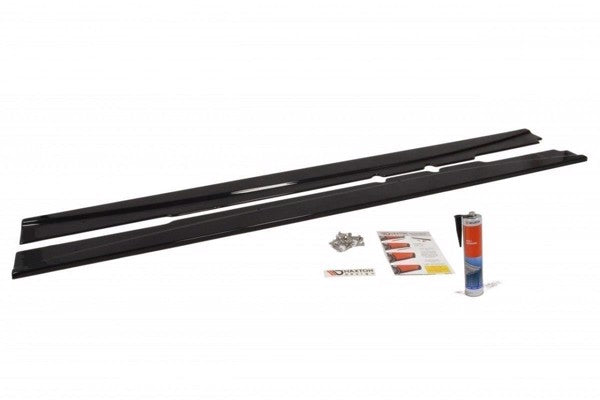 Maxton Side Skirts Diffusers Mercedes C219 - Gloss Black