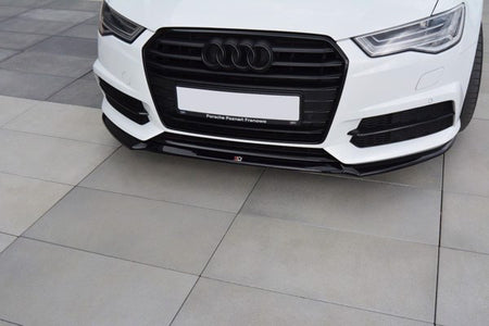 Maxton Front Splitter V.1 Audi A6 C7 S-Line/ S6 C7 Facelift - Gloss Black