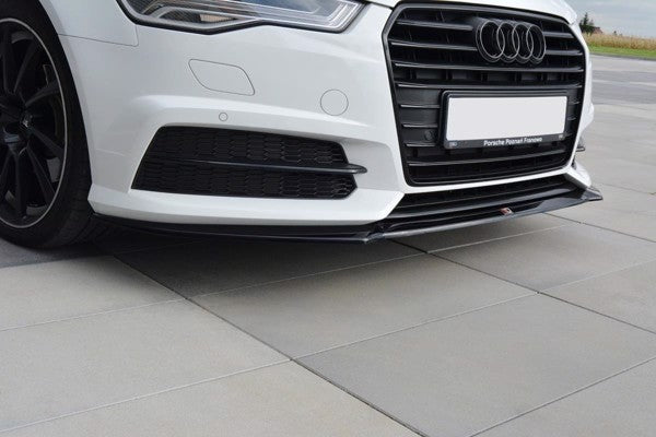 Maxton Front Splitter V.1 Audi A6 C7 S-Line/ S6 C7 Facelift - Gloss Black