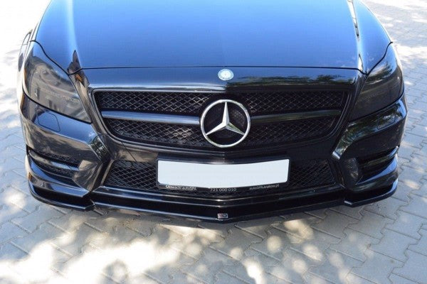 Maxton Front Splitter Mercedes Cls C218 Amg Line - Gloss Black