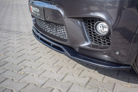 Maxton Front Splitter For BMW X50 E70 Facelift M-Pack - Gloss Black