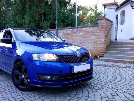 Maxton Front Splitter V.1 Skoda Rapid - Gloss Black