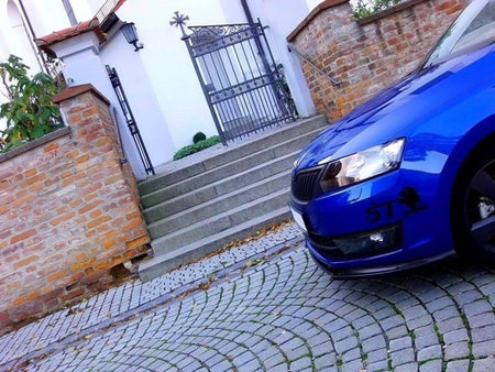 Maxton Front Splitter V.1 Skoda Rapid - Gloss Black