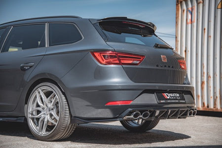 Maxton Rear Side Splitters V.3 Seat Leon Cupra Mk3 Fl Sportstourer - Gloss Black
