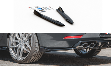 Maxton Rear Side Splitters V.3 Seat Leon Cupra Mk3 Fl Sportstourer - Gloss Black