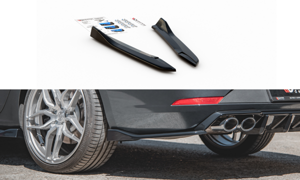 Maxton Rear Side Splitters V.3 Seat Leon Cupra Mk3 Fl Sportstourer - Gloss Black