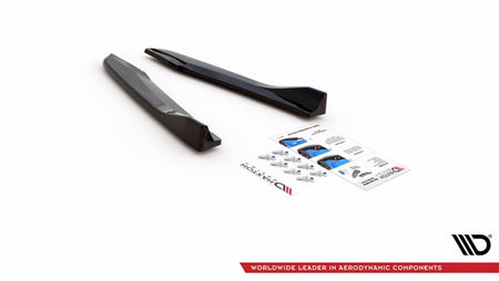 Maxton Rear Side Splitters V.3 Seat Leon Cupra Mk3 Fl Sportstourer - Gloss Black