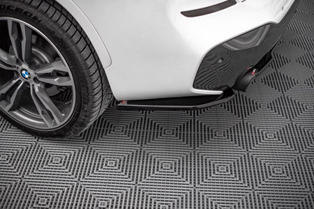 Maxton Rear Side Splitters BMW X1 M-Pack F48 - Gloss Black