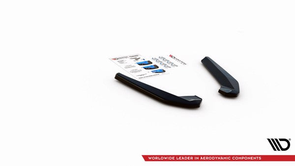Maxton Rear Side Splitters BMW X1 M-Pack F48 - Gloss Black