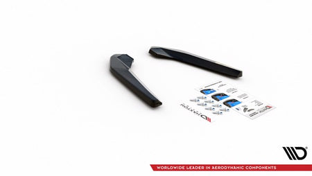 Maxton Rear Side Splitters BMW X1 M-Pack F48 - Gloss Black