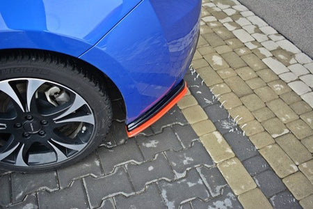 Maxton Rear Side Splitters V.2 Subaru Brz Facelift  - Gloss Black + Red