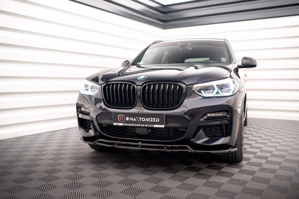 Maxton Front Splitter V.1 For BMW X3 G01 M-Pack - Gloss Black