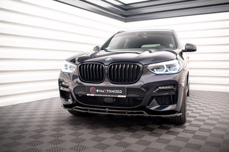 Maxton Front Splitter V.1 For BMW X3 G01 M-Pack - Gloss Black