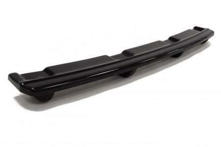 Maxton Central Rear Splitter BMW 1 F20/F21 M-Power (With Vertical Bars) - Gloss Black