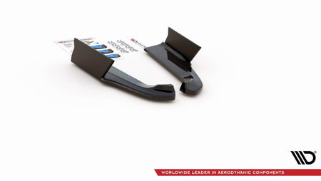 Maxton Rear Side Splitters + Flaps V.1 Ford Mustang Gt Mk6 Facelift - Gloss Black