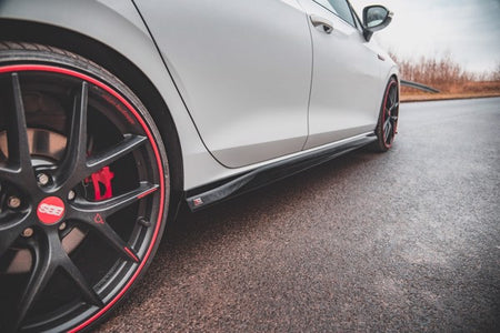 Maxton Side Skirts Diffusers V.3 Volkswagen Golf 8 Gti - Gloss Black