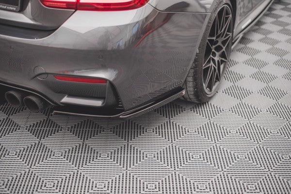 Maxton Rear Side Splitters V.1 BMW M4 F82 - Gloss Black