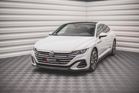 Maxton Front Splitter V.3 Volkswagen Arteon R-Line Facelift - Gloss Black