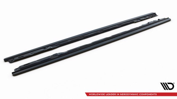 Maxton Side Skirts Diffusers Audi S4 / A4 S-Line B9 - Gloss Black