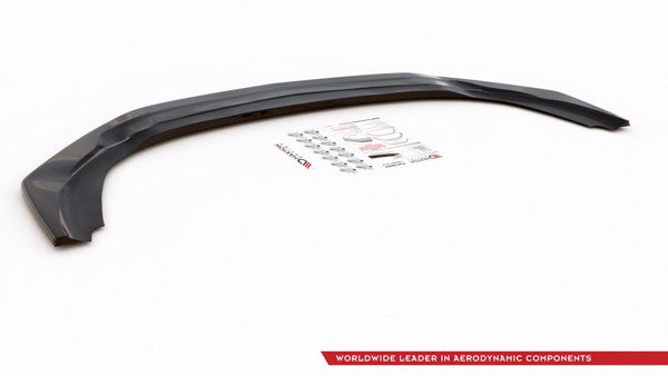 Maxton Front Splitter V.1 Mercedes A35 Amg / Amg-Line W177  - Gloss Black
