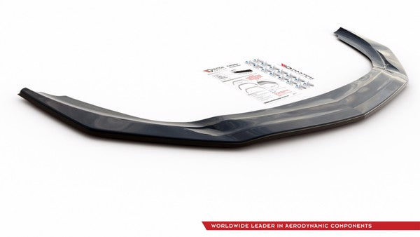 Maxton Front Splitter V.1 Mercedes A35 Amg / Amg-Line W177  - Gloss Black