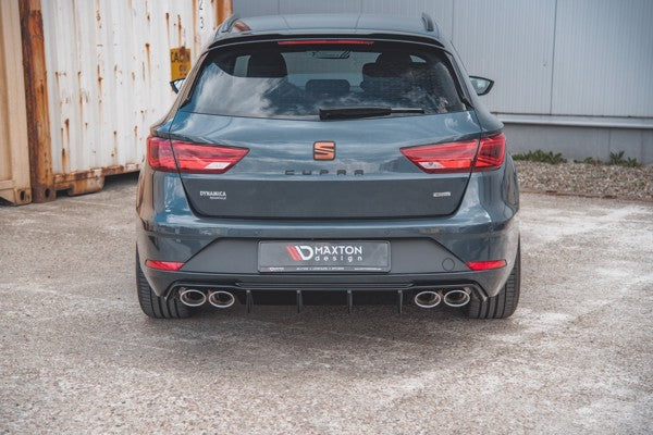 Maxton Rear Valance V.3 Seat Leon Cupra St Mk3 Fl - Gloss Black
