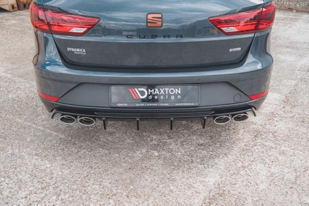 Maxton Rear Valance V.3 Seat Leon Cupra St Mk3 Fl - Gloss Black