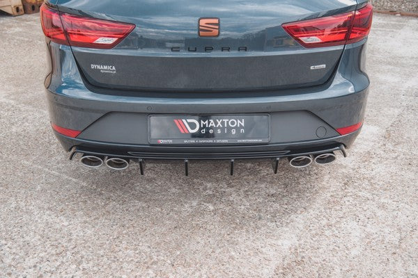 Maxton Rear Valance V.3 Seat Leon Cupra St Mk3 Fl - Gloss Black